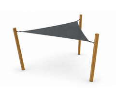 Driehoekige schaduwdoek pergola 360x360x360 cm robinia antraciet