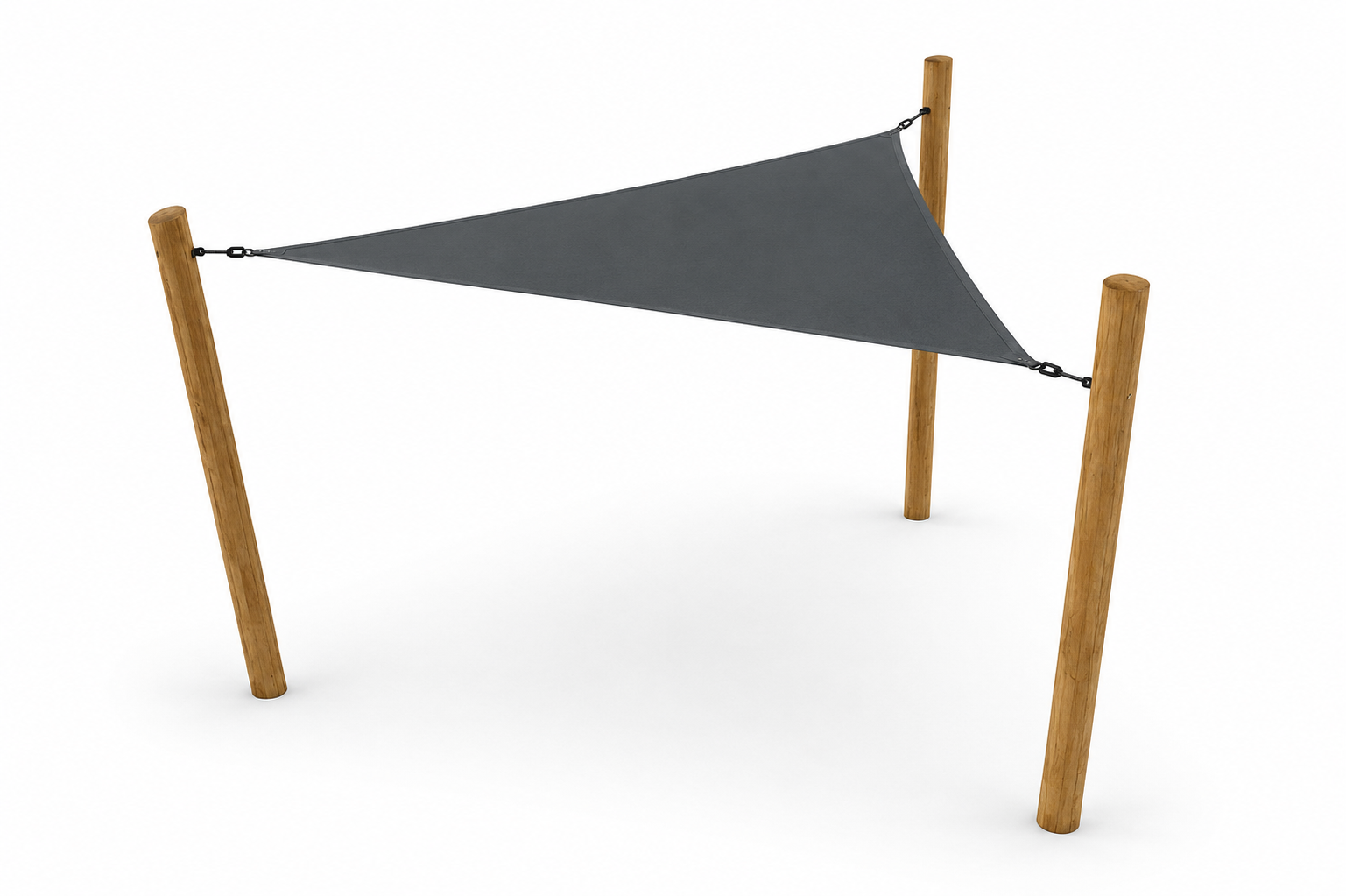 Driehoekige schaduwdoek pergola 360x360x360 cm robinia antraciet