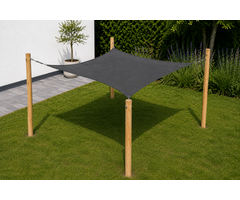 Pergola robiniahout 500x300 cm rechthoek met schaduwdoek olive