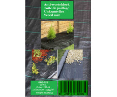 Worteldoek 105g/m² - 1,65x100m - UV-bestendig anti-onkruiddoek