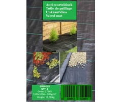 Worteldoek 1,05x100m zwart - onkruidwerend, water doorlatend
