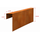 Cortenstaal kantopsluiting u-profiel 200x6 cm, 1mm dik voor betonband