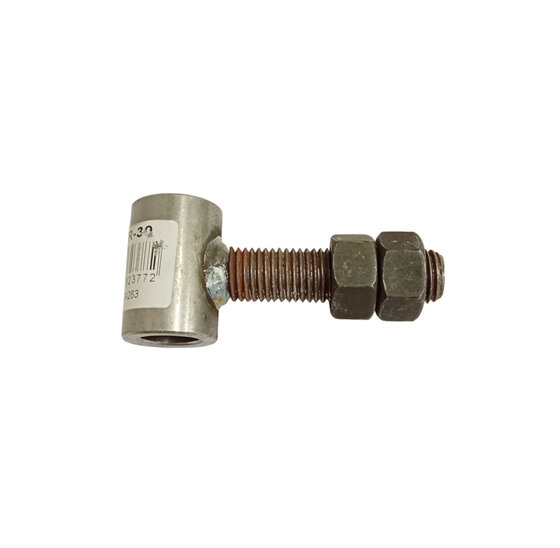 Hermic Staldeur scharnier 65mm met draadstang en moeren voor zware deuren