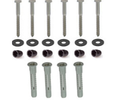 Hermic Bevestigingsset HV-42/HV-43 ongecoat met bouten en ringen