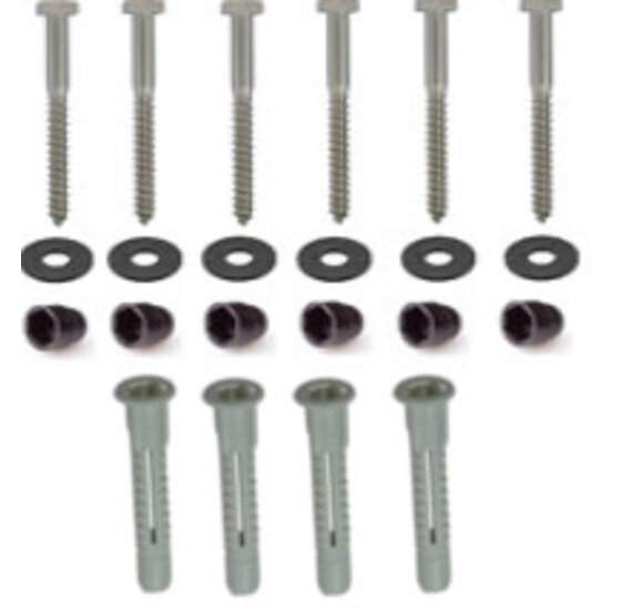 Hermic Bevestigingsset HV-42/HV-43 ongecoat met bouten en ringen