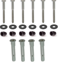 Hermic Bevestigingsset HV-42/HV-43 ongecoat met bouten en ringen