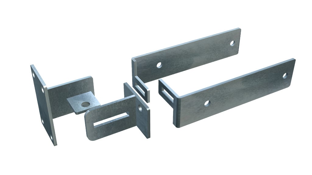 Hermic Slagboomsluiting verstelbaar 60-100 cm gegalvaniseerd (set)
