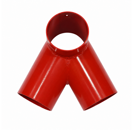 Hermic Y-schommelverbinding 3-weg rood gepoedercoat 2mm voor speeltoestellen