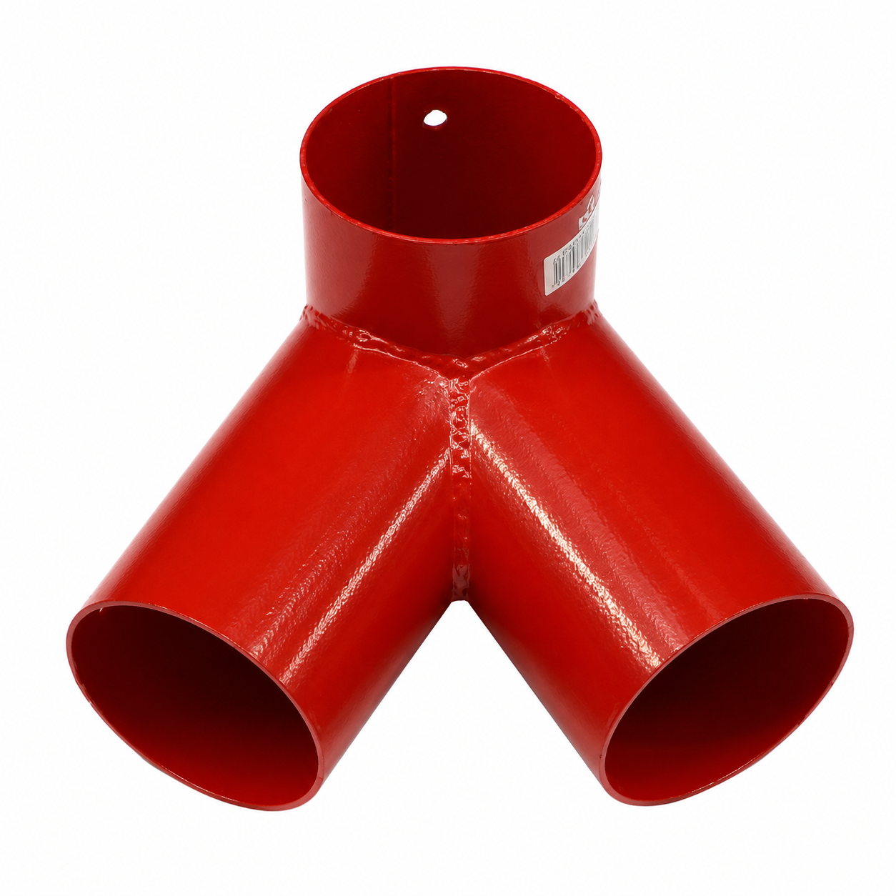 Hermic Y-schommelverbinding 3-weg rood gepoedercoat 2mm voor speeltoestellen