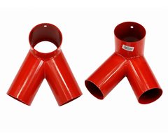 Hermic Schommelverbinding staal 3-wegs rood gepoedercoat voor speeltoestellen