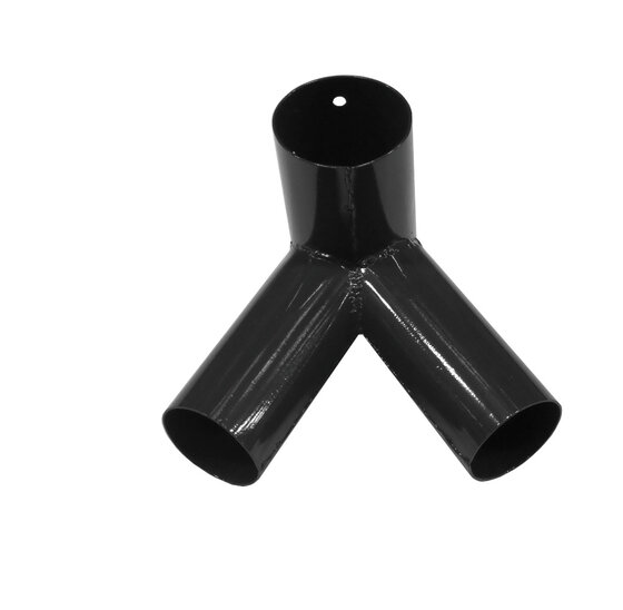 Hermic Schommelverbinding 102x82x82mm staal zwart gepoedercoat 2mm wanddikte
