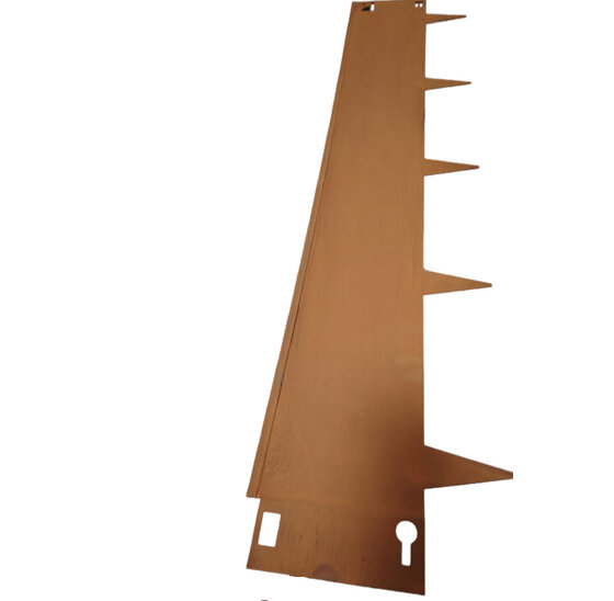 Hermic Kantopsluiting cortenstaal 1060x240 mm met gevouwen rand 1,5 mm