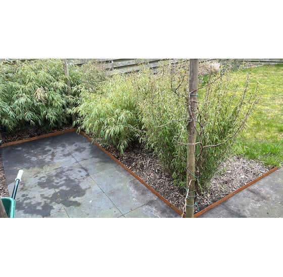Hermic Kantopsluiting cortenstaal 1060x240 mm met gevouwen rand 1,5 mm