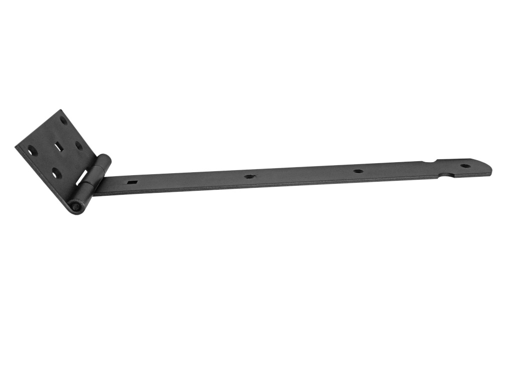 Hermic Kruisheng 400 mm zwart gestructureerd, 4 mm dik voor zware deuren