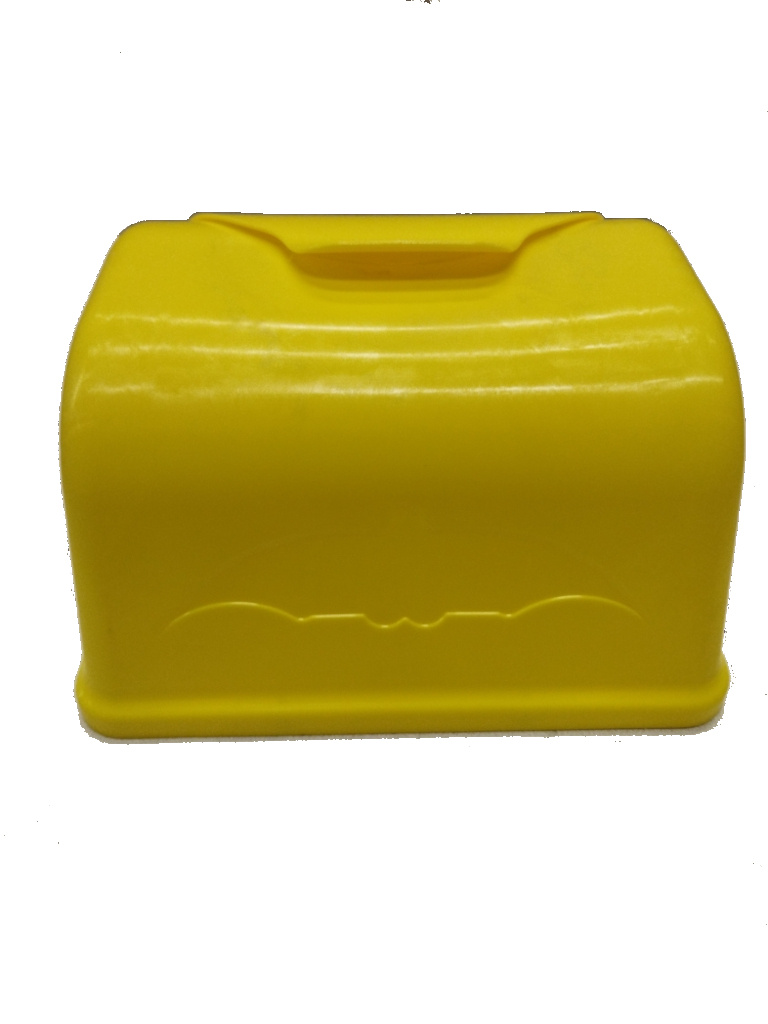 Hermic Gele kunststof brievenbus 250x225x150mm voor wandmontage