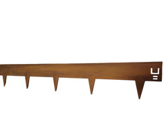 Hermic Cortenstaal kantopsluiting 106x16 cm - 1,5 mm dik met gevouwen rand