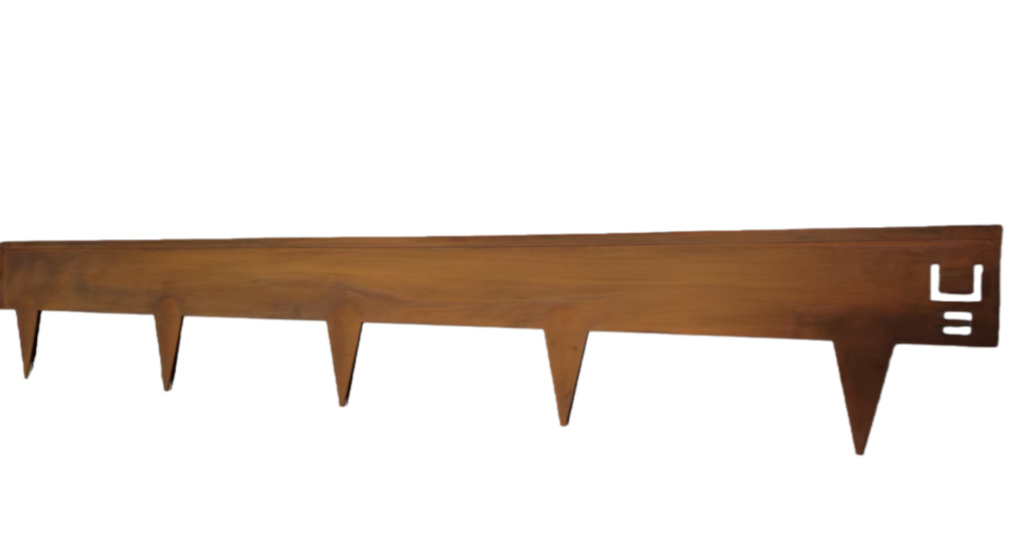 Hermic Cortenstaal kantopsluiting 106x16 cm - 1,5 mm dik met gevouwen rand
