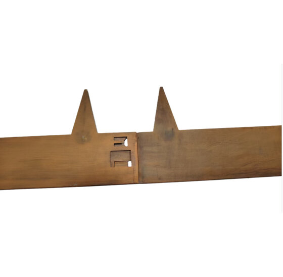 Hermic Cortenstaal kantopsluiting 106x16 cm - 1,5 mm dik met gevouwen rand