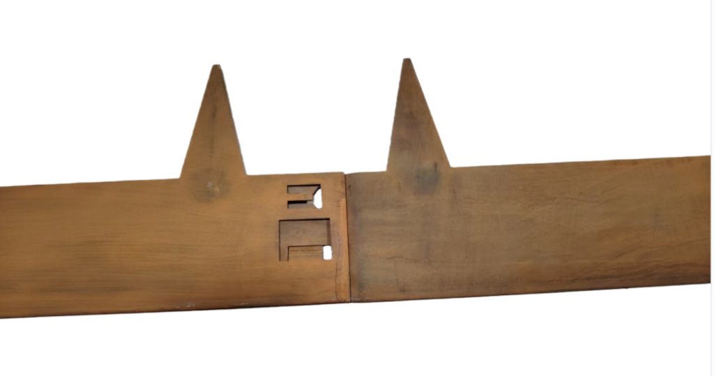 Hermic Cortenstaal kantopsluiting 106x16 cm - 1,5 mm dik met gevouwen rand