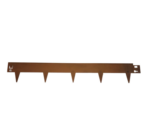 Hermic Cortenstaal kantopsluiting 106x16 cm - 1,5 mm dik met gevouwen rand