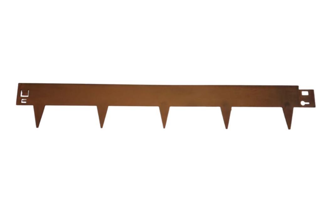 Hermic Cortenstaal kantopsluiting 106x16 cm - 1,5 mm dik met gevouwen rand