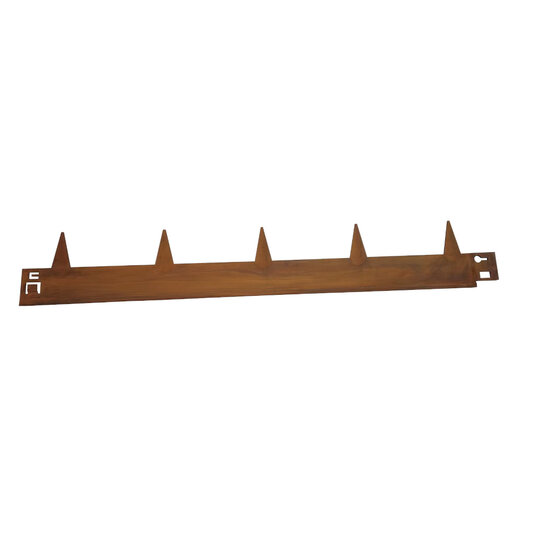 Hermic Cortenstaal kantopsluiting 106x16 cm - 1,5 mm dik met gevouwen rand