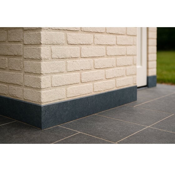 Hermic Plint onbehandeld 1000x250x20 mm natuursteen antraciet
