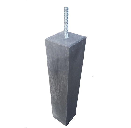 Hermic Betonpoer antraciet 120x120mm met facetrand en draadstang