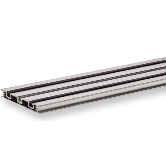 Aluminium profiel met rubber 2400mm