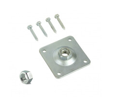 Betonpoer 100x100mm met verstelbare moer M16 en 5mm stelplaat