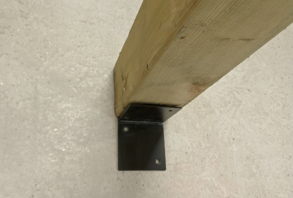 Houtverbinding T-stuk 195x394mm Zwart