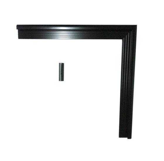 Buitenhoek kraaltrim 26 x 40 mm zwart voor nette hoekafwerking van kraaltrim