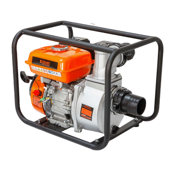 Benzine waterpomp 60.000 ltr/u met aluminium motorblok