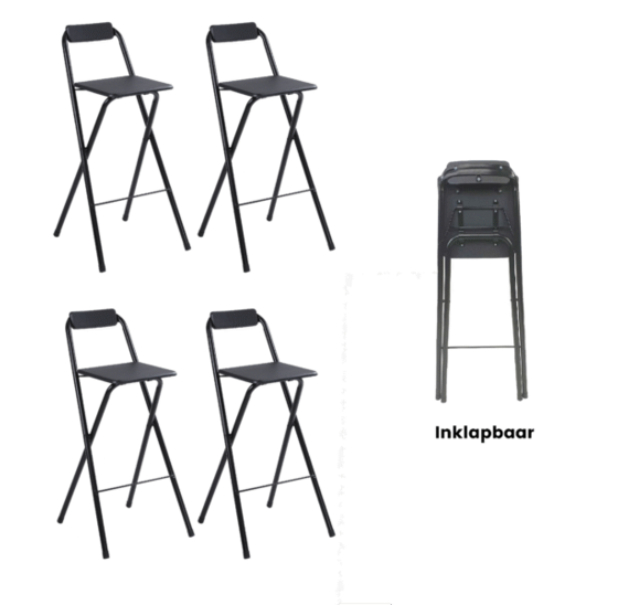 Alora Inklapbare barkruk per 4