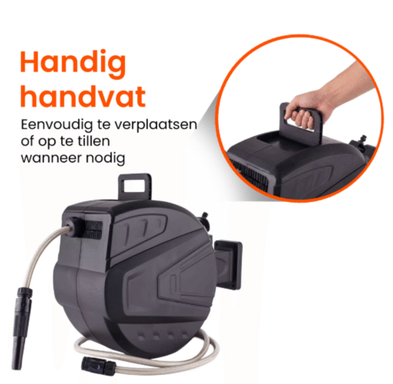 Waterslanghaspel automatisch 30m met 8 sproeistanden