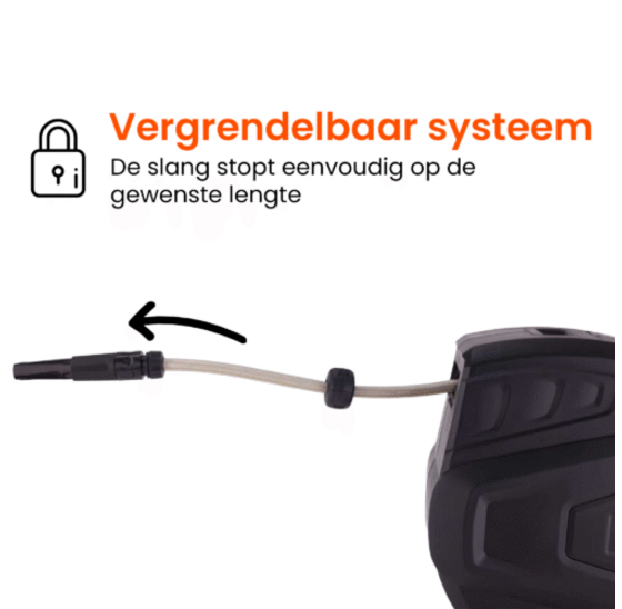 Waterslanghaspel automatisch 30m met 8 sproeistanden