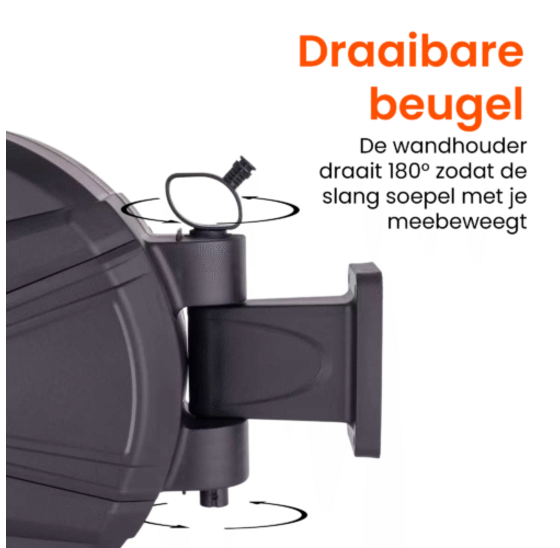 Automatische waterslanghaspel 25m met wandmontage en sproeiset