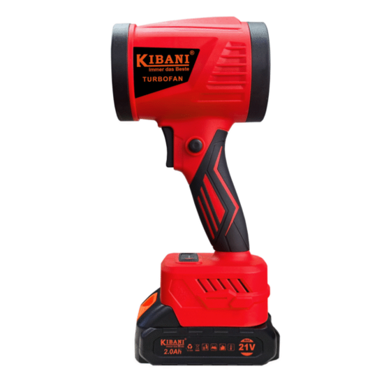 Kibani 21V accu turbofan bladblazer met 2.0Ah batterij