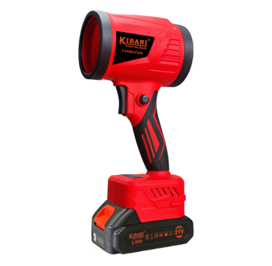 Kibani 21V accu turbofan bladblazer met 2.0Ah batterij