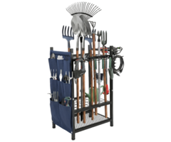 Tuingereedschap opbergsysteem met haken en legplanken - 4 niveaus