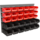 Wandrek met 30 opbergbakjes rood/zwart 64x41cm werkplaats