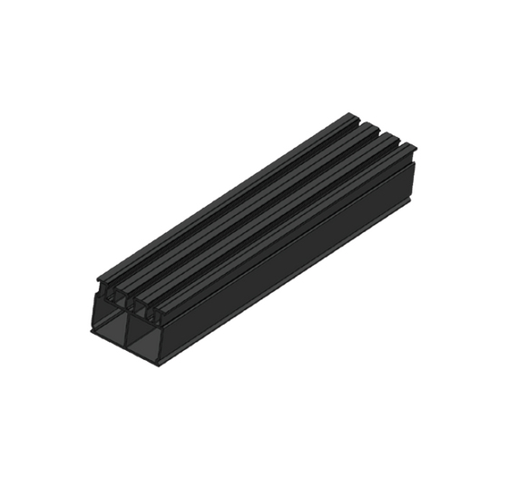 Aluminium profiel met rubber 2400mm [XL]