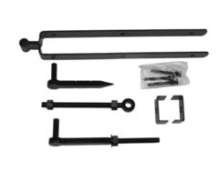 Set voor Engelse poort met inslagduim 600 x 72 mm 6 mm zwart