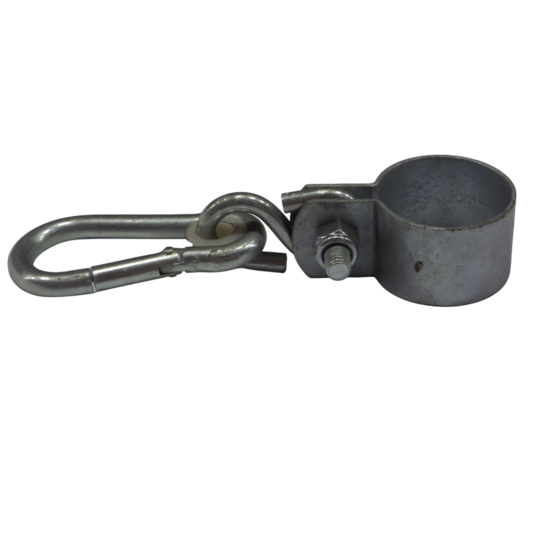 Hermic Schommelring 81mm gegalvaniseerd met karabijnhaak en klembeugel