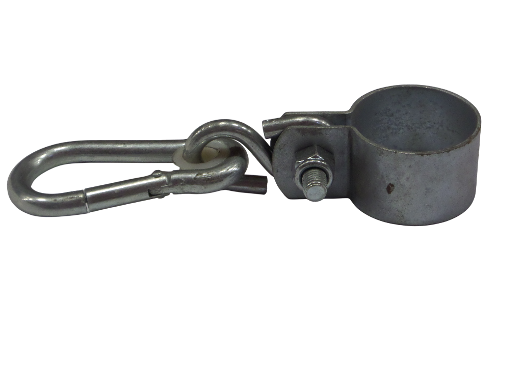 Hermic Schommelring 81mm gegalvaniseerd met karabijnhaak en klembeugel