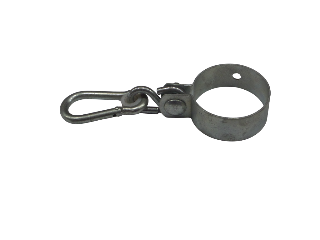 Hermic Schommelring 81mm gegalvaniseerd met karabijnhaak en klembeugel
