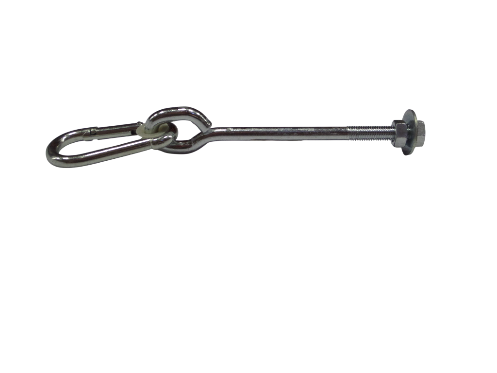 Hermic Schommelhaak M12x270mm gegalvaniseerd met moer en ring voor schommels