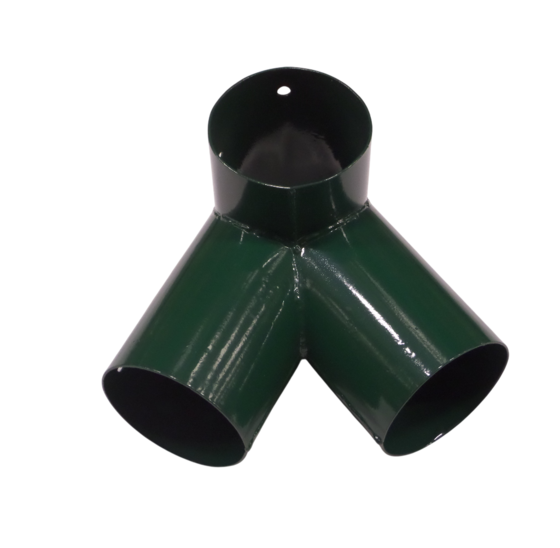 Hermic Schommelverbinding groen gepoedercoat staal 3-wegs Y-koppeling