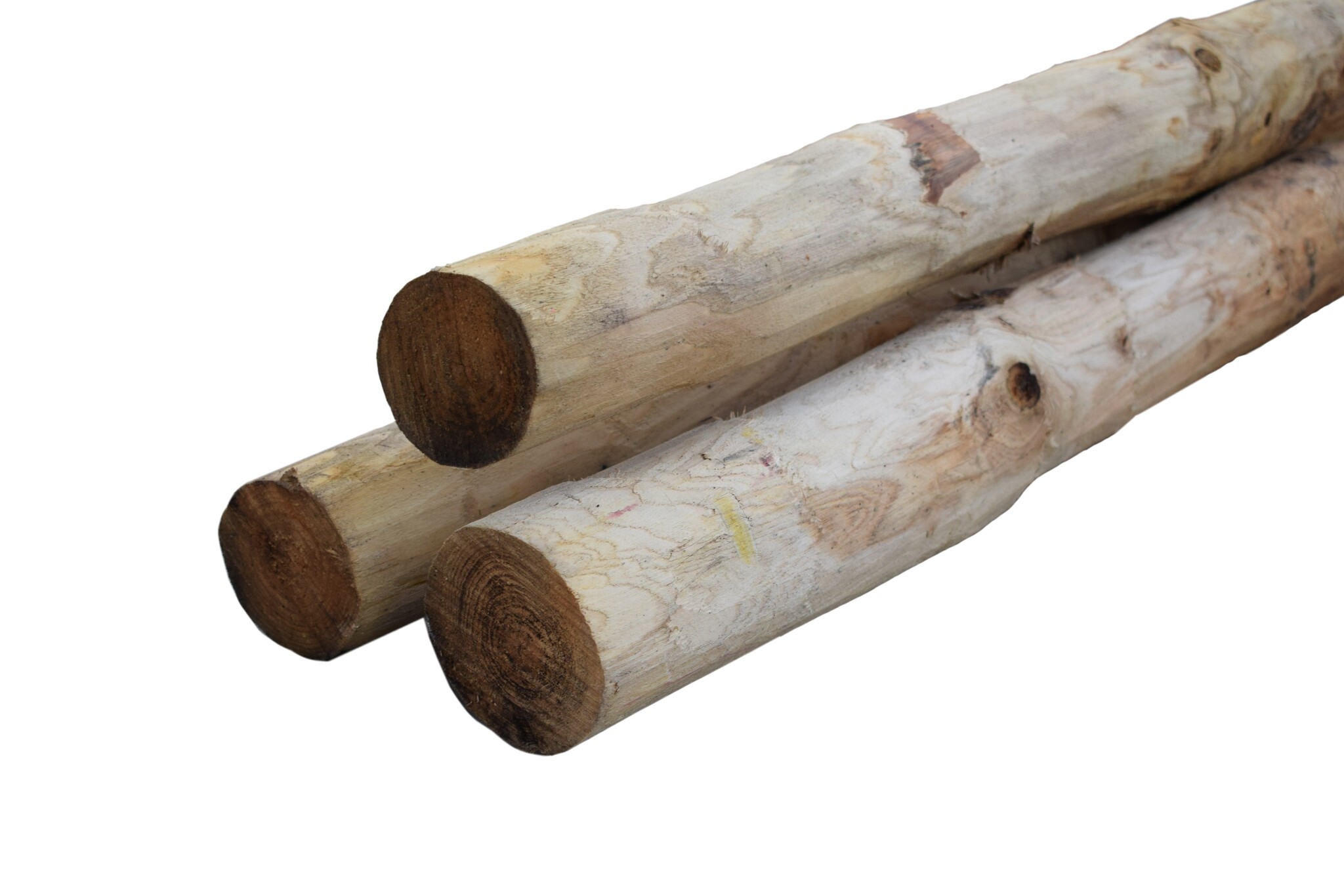 Gepunte paal tamme kastanje 250 cm ø 6-8 cm (70% PEFC)