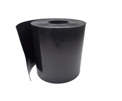 Gietrand HDPE zwart 2mm dik, 30cm hoog, rol 25 meter